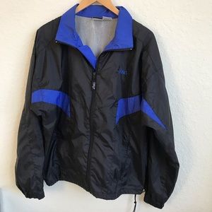 Asics Mens Vintage Windbreaker Jacket  Logo Sz M